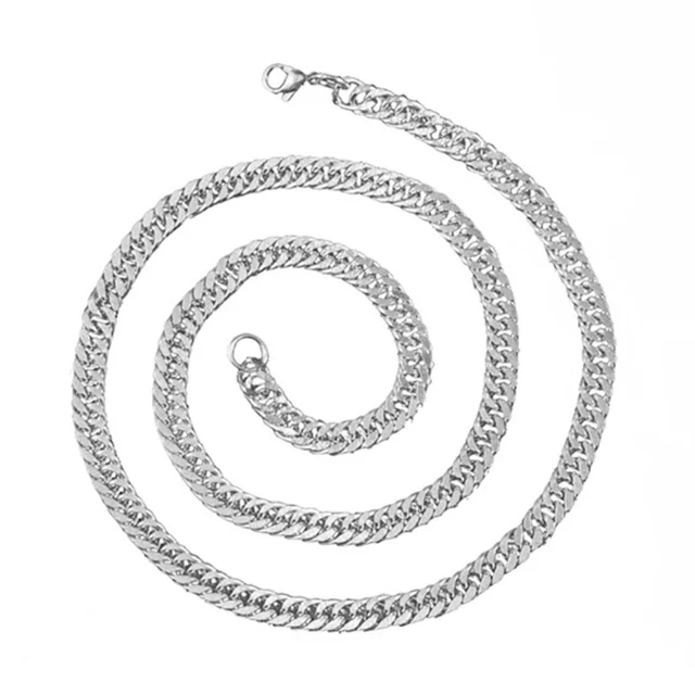 

5mm curb chains stainless steel neck chains to make jewelry