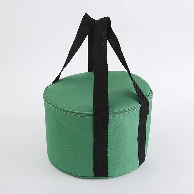 

Customized Large Capacity Durable Round Shape 600d Polyester Thermal Insulated Cooler Lunch Tote Bag