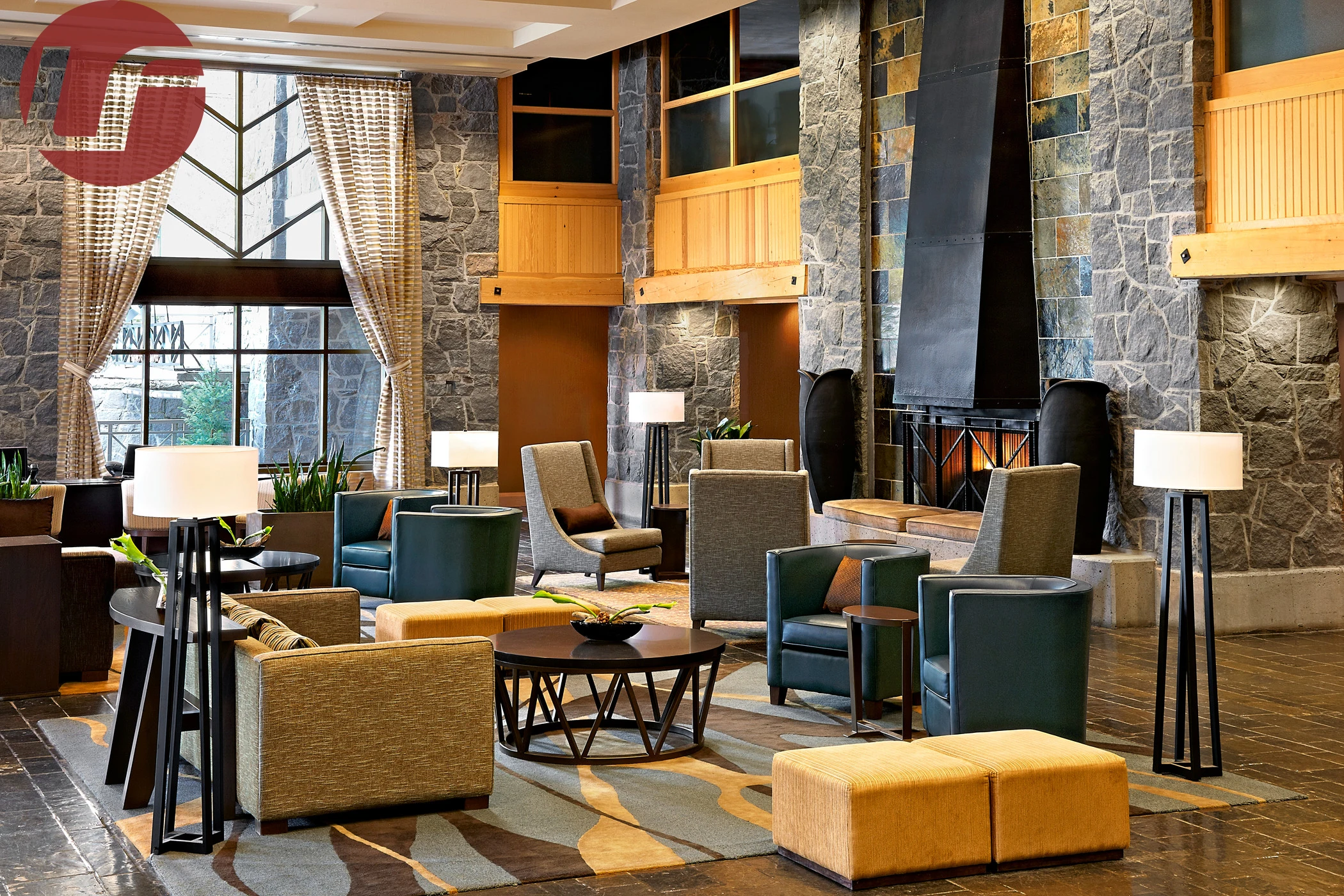 豪华定制高品质酒店大堂家具现代大堂家具