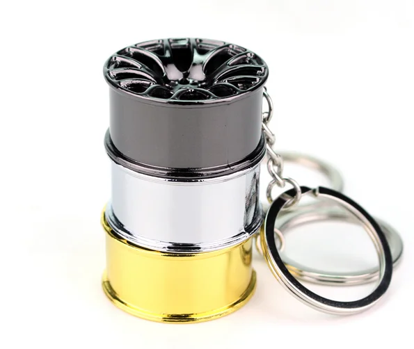 Automotive Wheel Hub Key Ring Modified Car Parts Metal Key Chain Car