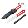 fixed blade knife with plastic sheath dive knife