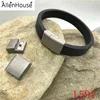 verified suppliers antique silver 12x4mm Square 316L Stainless Steel Slide Lock Magnetic Clasps For DIY Leather Bracelets