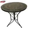china home and garden furniture glass top patio table and chairs mosaic pattern