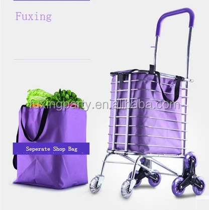 
Fuxing hand trolley shopping trolley bag stair climbing trolleyfoldable trolley climb stair 