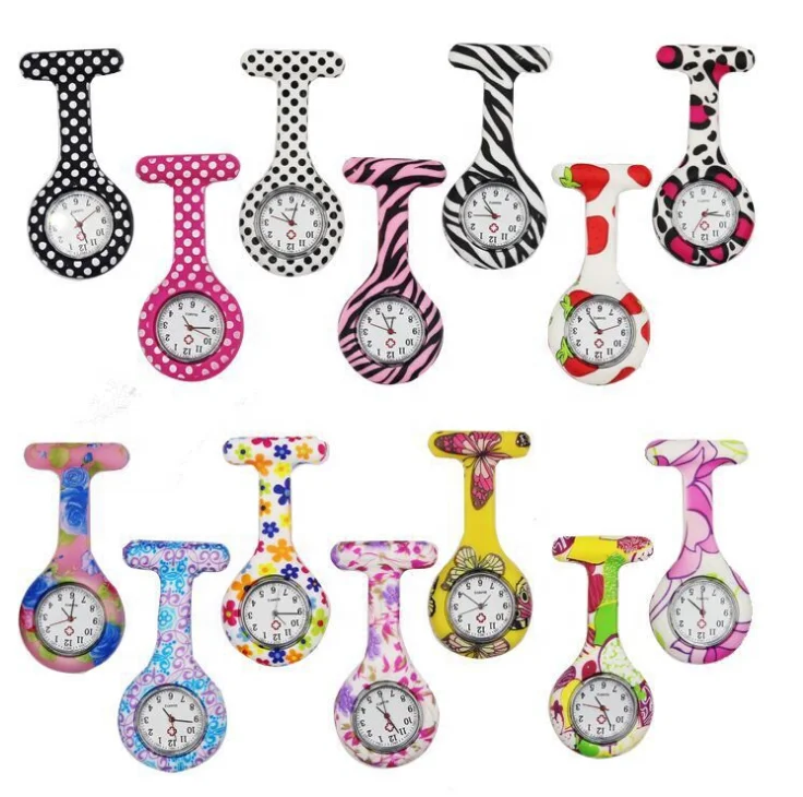 

Multi Color Quartz Movement Mechanical Nurse Fob Watch Women Breast Pockets Watch Brooch For Nurse Accessories, As picture