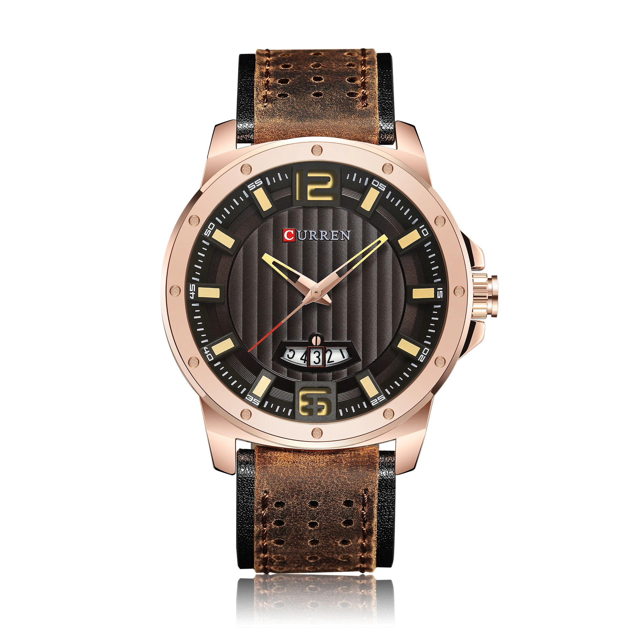 

Curren 8293 Men's Fashion Waterproof Sport Wristwatch With Calendar, As pictures