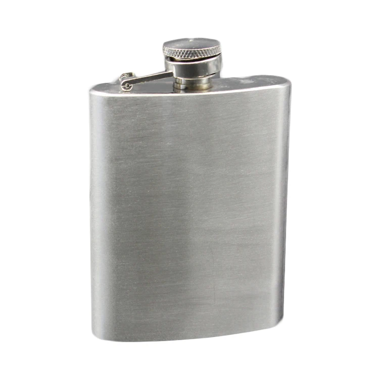 

Stainless Steel Aluminum Hip Flask For Storing Whiskey Brandy 1-18 oz Silver