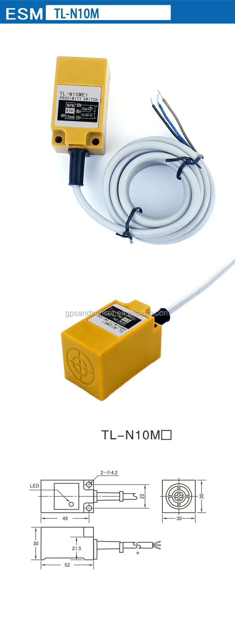 10-30VAC TL-N10ME1 NPN NO 10mm Inductive Proximity Sensor Switch 3 Wire 