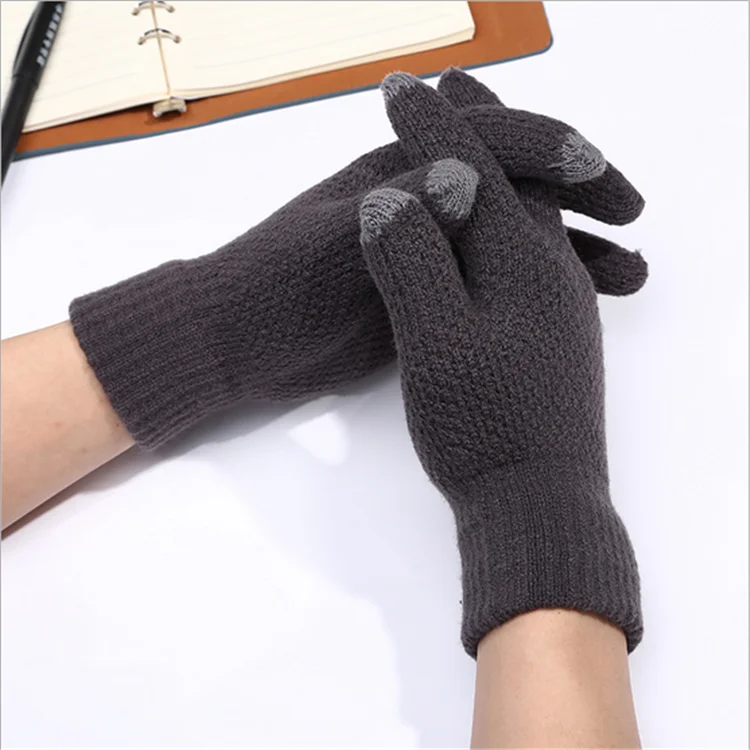 
Unisex Cheap Warm Acrylic Winter Knitted Gloves With Touch Screen  (60768817694)