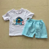 

RTS items cow house rabbit embroidery baby boy clothes sets