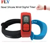 Novel funny small Silicone Wrist Digital Timer