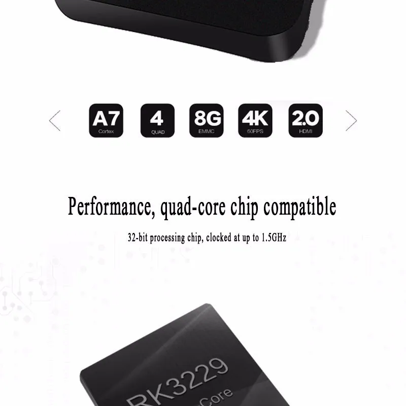 RK3229 64Bit Quad Core tv box 1080P Lollipop OS 1G/8G WF 4 USB Host Support set box android 6.0 v88
