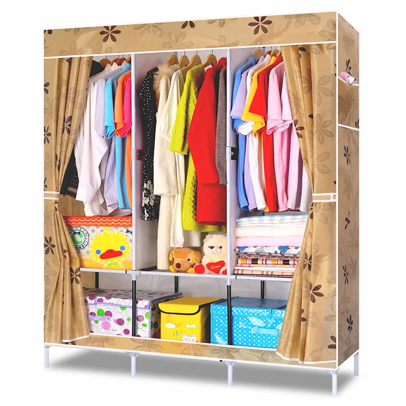 
Factory direct large capacity plastic portable wardrobe 