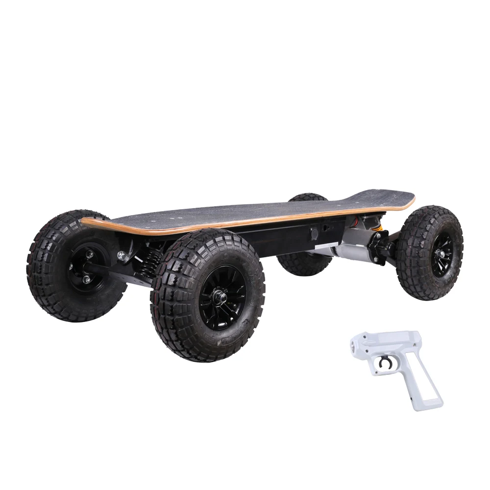 25mph Latest Complete 20Ah 36V Lithium Battery 1600W Dual 800W Brush Motor Electric Skateboard Offroad
