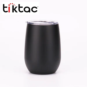 Image of Logo Customized 12oz Stainless Steel Drinking Glass Glitter Wine Glass Tumbler Cups