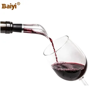 Image of Plastic Aerating Pour Spout Drip Stop Wine Pourer