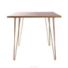metal coffee fashion Bar Furniture Industrial cheap dining restaurant wooden Table For Sale garden