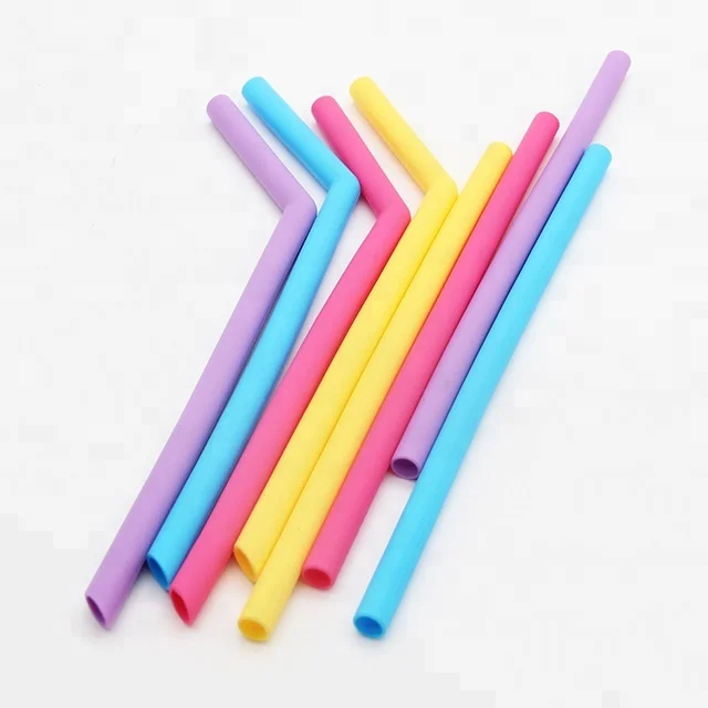 

Wholesale Food Grade Silicone Drinking Straw With Brush Cleaner Set, Customized