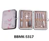 High Quality 7pcs Stainless Steel Manicure Pedicure Set Include Nail Clippers Tweezer Nail File Scissor in Custom Flower Case