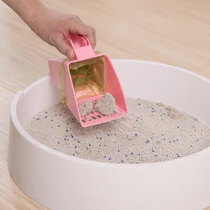 Image of Wholesale Dropshipping Handheld Shovel Cat Litter Scoop with litter bag