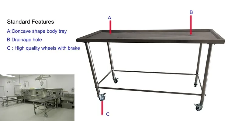 Morgue Drawers Dead Body Trolley - Buy Cadaver Trolley,Casket Dead Body ...