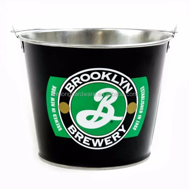 Promotional Tin Ice Bucket Buy Metal Tin Beverage Bucket,Christmas