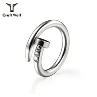 

Craft Wolf 2019 Wholesale 316L Stainless Steel Nail Ring