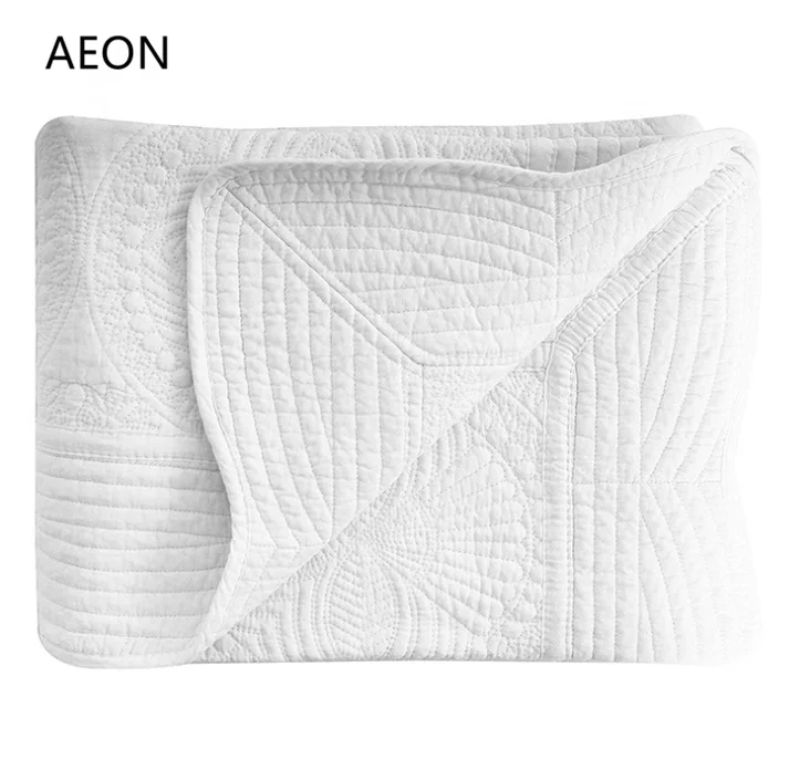 

Hot 100% Cotton Baby Blanket Quilted Cotton Blanket For Baby 23 Colors Embroidery Design Organic Cotton Blanket
