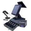 China manufacturer 15" 2 screen cheap 19 '' all-in-one pos comput with credit card reader slot