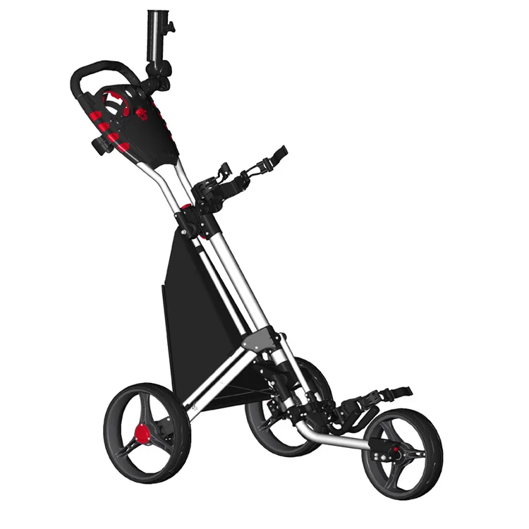 

Outdoor Aluminum 3-Wheel Golf Push Trolley, Customer