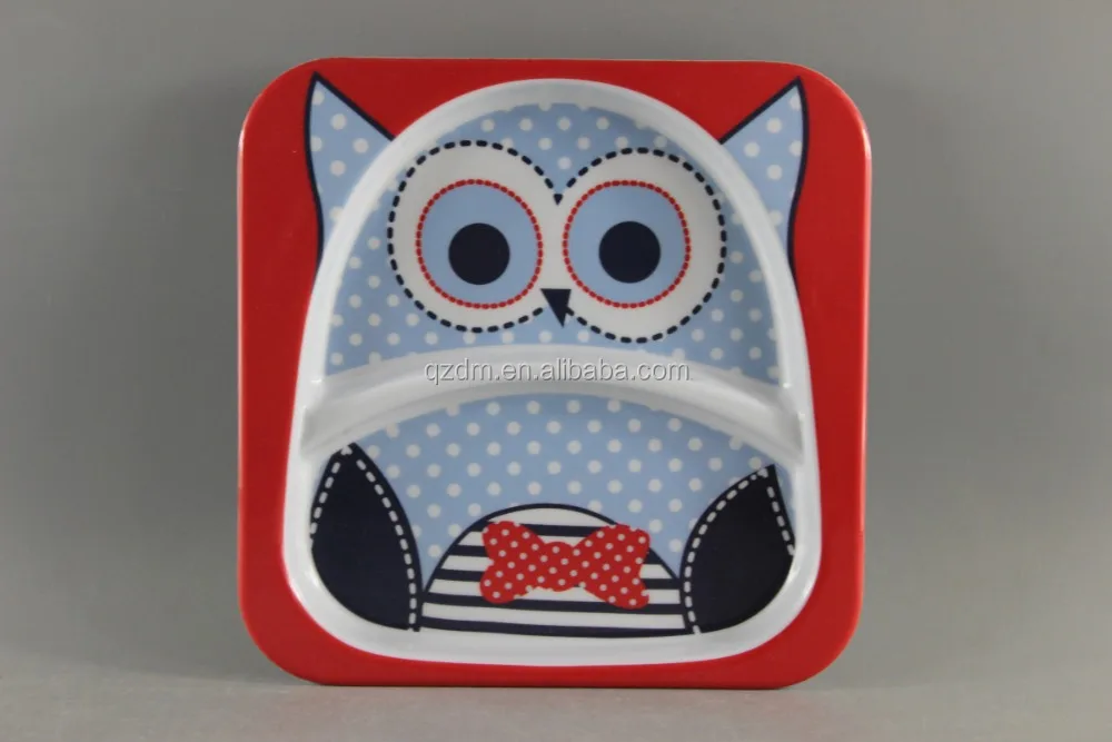 21cm Plastic Kids Dinner Plate 100% Melamine Or 30% Melamine