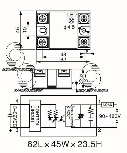 Ssr 40da схема подключения