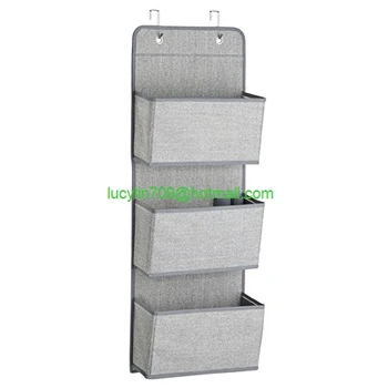 Wall Mount Over The Door Fabric Office Supplies Storage Organizer For Notebooks Planners File Folders 3 Pockets Hanging Pocket Wall Mount Over The Door Fabric Office Supplies Storage Organizer For Notebooks Planners File Folders 3 Pockets Hanging Pocket