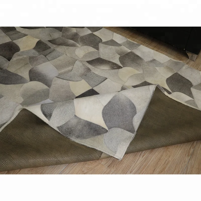 New Cowhide Rug Patchwork Cowskin Cow Hide Leather Carpet Made In