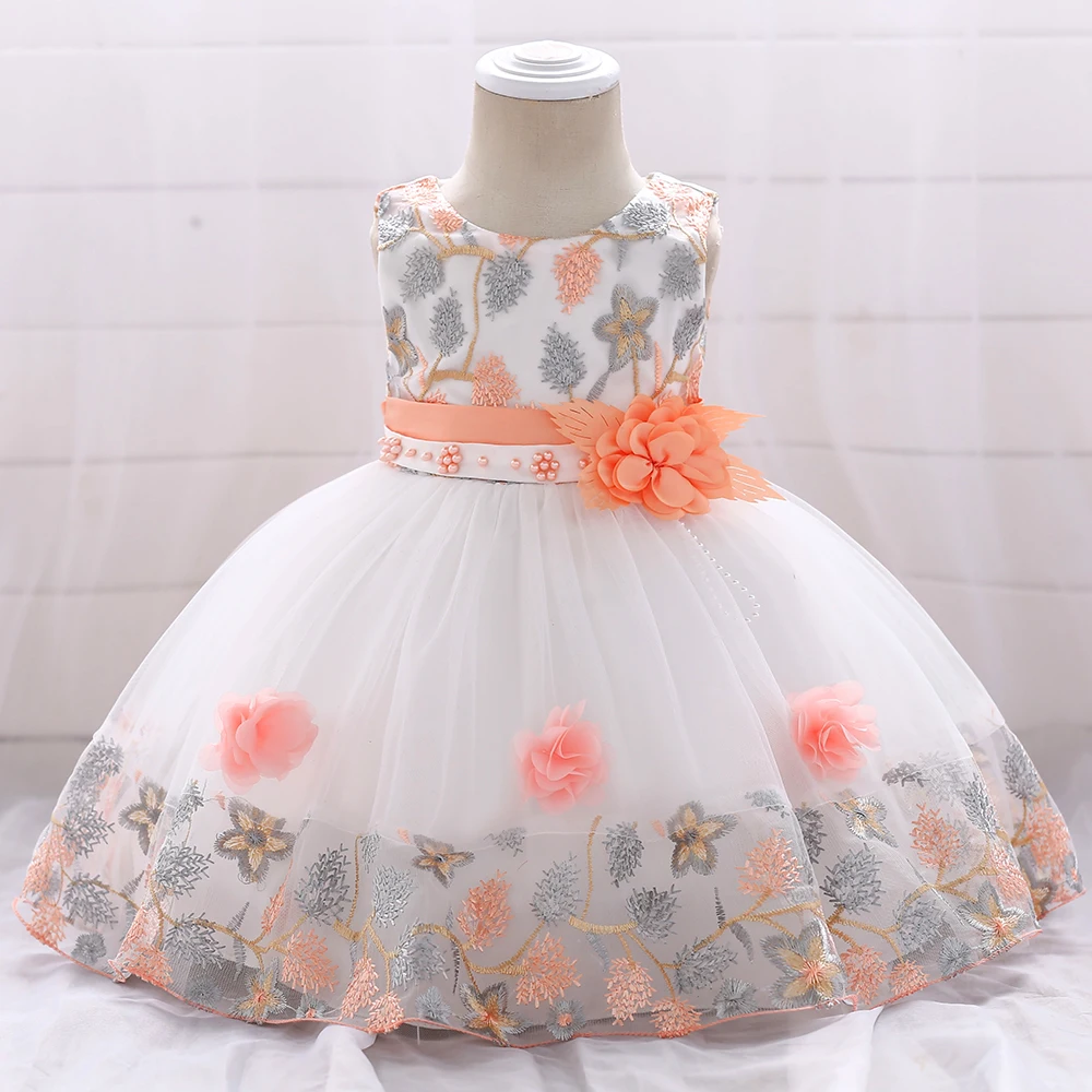 0-2 Year Old Frocks Designs Kids Flower Princess Fancy Fluffy Baby