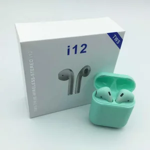 I12 TWS 2019 New Colorful HD Voice Bt5.0 Hands Free Ear Stereo Earphone Sport tws i12 for iPhone for smart phones