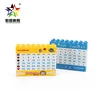 2 in 1 DIY calendar toy plastic children building blocks for customized
