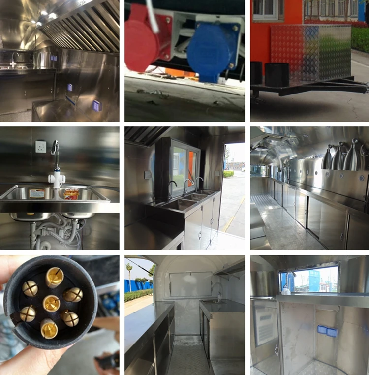 Stainless 6m Kiosk With Sliding Window Ice Cream Cart Philippines Food