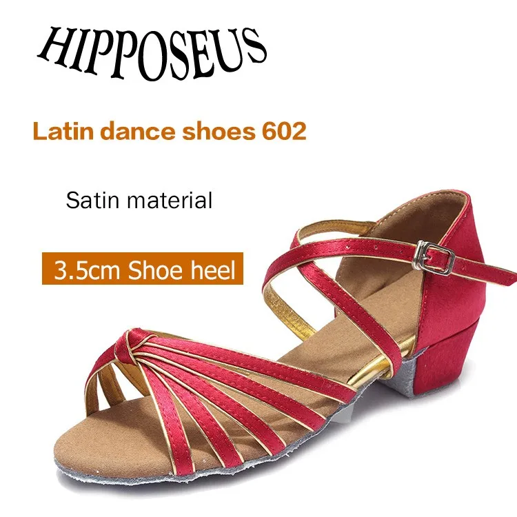 602 Girls Ballroom Salsa Dance Shoes Kids Children Latin Dance Shoes