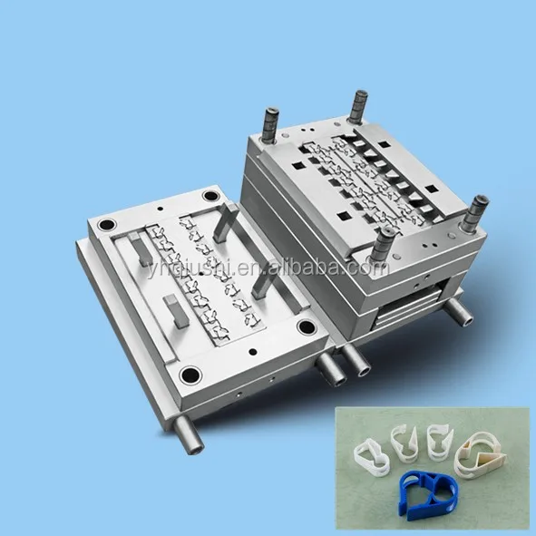 medical injection mould tooling for 2 way parallel connector with clamp