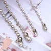Custom Fashion Couple Stainless steel Joint Pendant Necklace Beads Chain Round ball bead chain