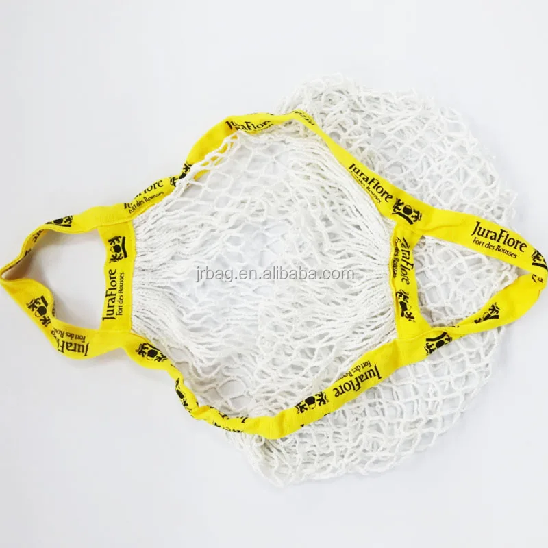 Factory Made Small Natural Color 100% Cotton Mesh Bag & Net Bag