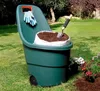 48L new HDPE material leaf collection garden rubbish storage bucket dump cart plastic garden cart with two wheels