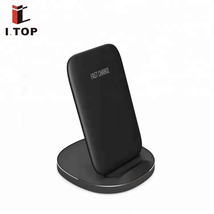 

mobile phone stand qi fast charging pad wireless charger, Black white