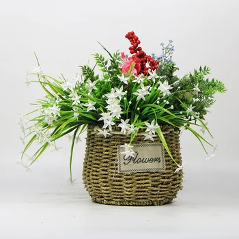 Tropical Handmade Decorate Flower Basket With Hanging For Birthday