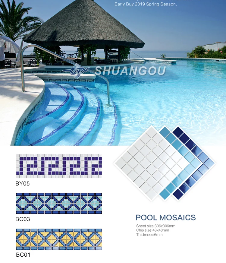 Wholesale Price 100 Porcelain Swimming Pool Ceramic Mosaic Tiles