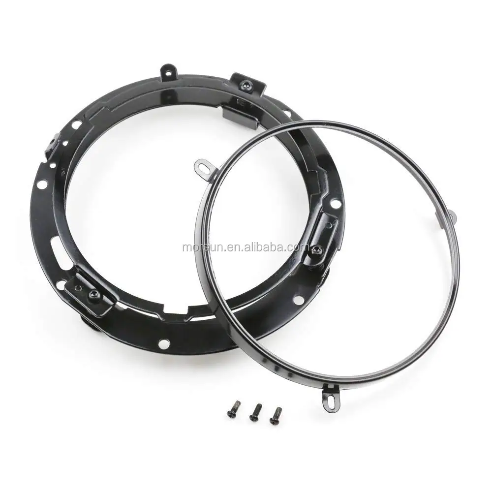 7" Round Aluminum Headlight Adapter Ring Mounting Bracket Trim Ring