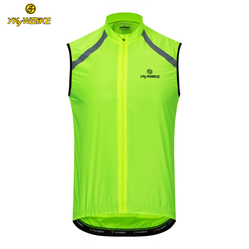 

Ykywbike Custom Windproof Waterproof Cycling Gilet/Soft Light-weight reflective Cycling Vest new design