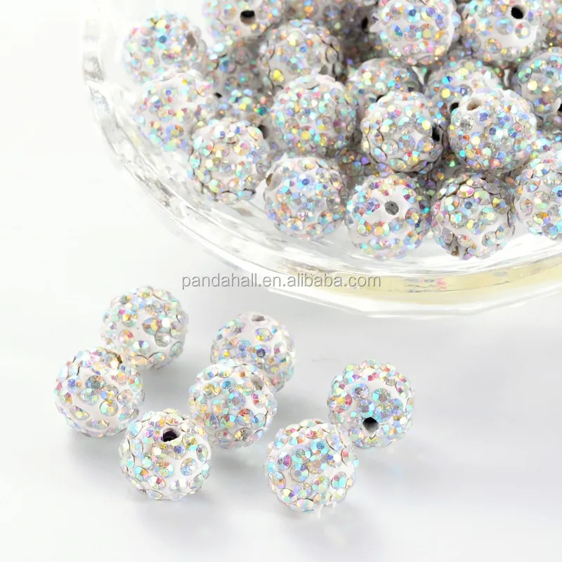 

PandaHall 10mm AB Color Polymer Clay Crystal Rhinestone Beads