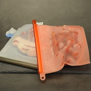 Image of 1000ml 30oz 1500ml 50oz sandwich reusable silicone baby food storage bags reusable silicone freezer bags